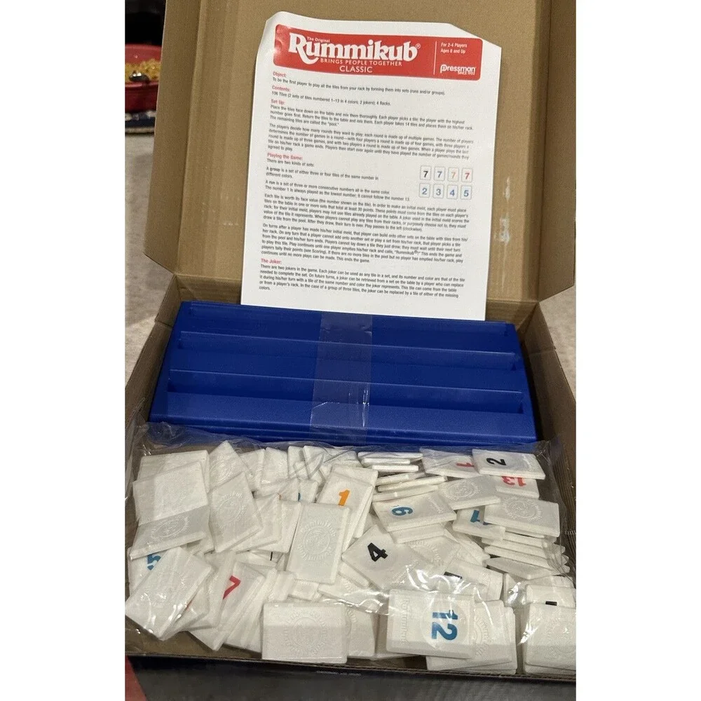 Rummikub by Pressman - Classic Edition - The Original Rummy Tile Game, Blue